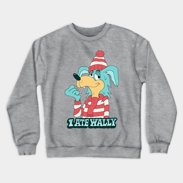 I ATE WALLY Crewneck Sweatshirt by andewhallart